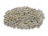 Metalowe koraliki przekładka KULA 3mm 200 srebrny