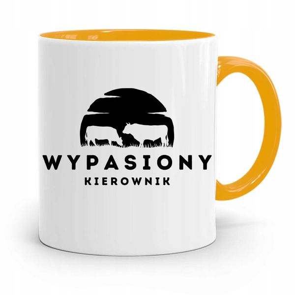 Kubek Żółty Dla Kierownika Wypasiony Kierownik Z Nadrukiem Ze Zdjęciem zdjęcie 1