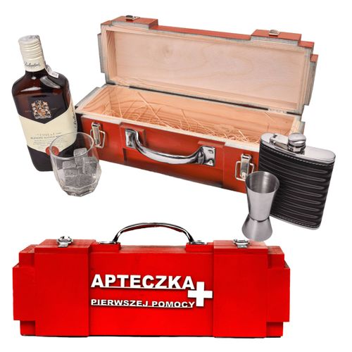 PREZENT DLA LEKARZA pielęgniarki Masywna Mocna drewniana skrzynka akcesoria na Arena.pl