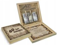 PREZENT NA 60 URODZINY PUDEŁKO Z ŻYCZENIAMI