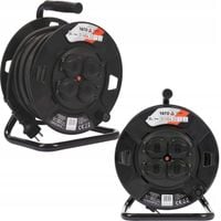 YATO PRZEDŁUŻACZ BĘBNOWY NA BĘBNIE 4 GNIAZDA 30M BUDOWLANY YT-81053 3x1,5MM