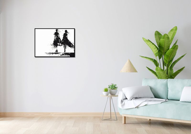 Plakat 70x50cm Atramentowy Przerys zdjęcie 4