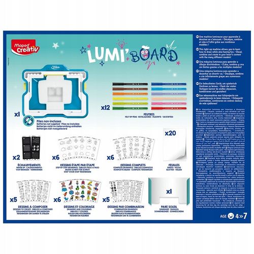 Tablica Podświetlana LED Lumi Board + Zestaw 13 szt. Harry Potter GRATIS 4+ na Arena.pl