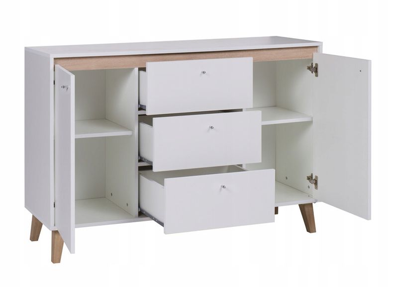 Biała Komoda Skandynawska Kopenhaga zdjęcie 4