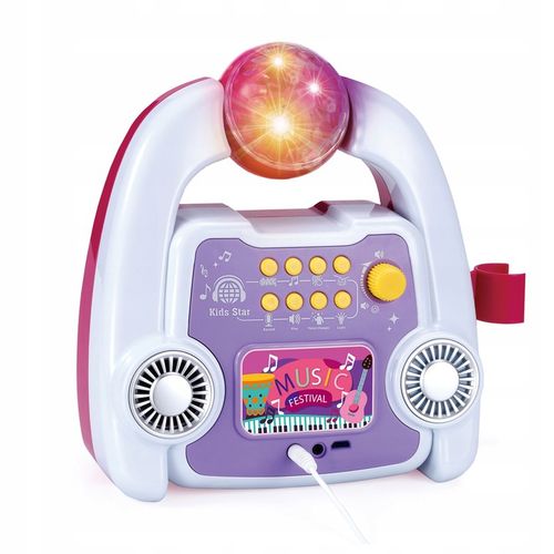 ZESTAW DO KARAOKE MIKROFON DLA DZIECI WZMACNIACZ STATYW EFEKTY NAGRYWANIE na Arena.pl