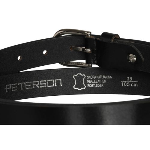 czarny pasek damski ze skóry naturalnej  - peterson 105 na Arena.pl