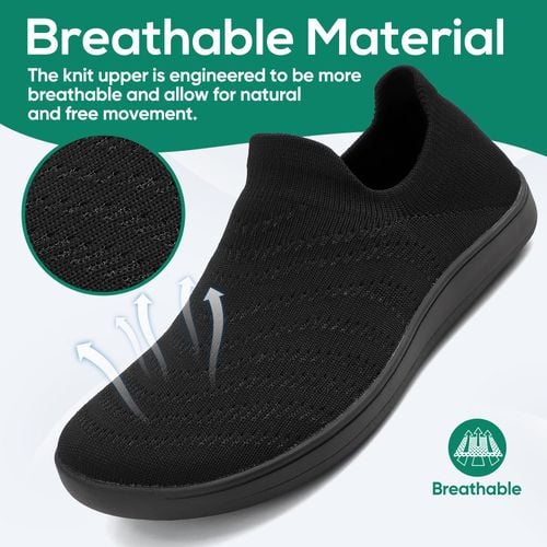 Buty Damskie Slip On Oddychające Wygodne Czarne 39 EU Siateczka Wsuwane na Arena.pl