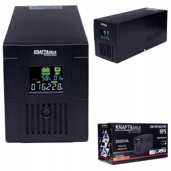 ZASILANIE UPS AWARYJNE 1200W LCD PIECA POMPY 2000VA WBUDOWANY AKUMULATOR zdjęcie 1