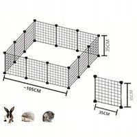 KOJEC DLA ZWIERZĄT KLATKA WYBIEG METALOWA ZAGRODA DLA SZCZENIAKA KRÓLIKA