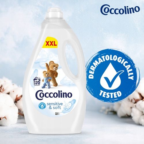 Zestaw Coccolino Płyn do płukania Sensitive & Soft 2x3l 240 Prań na Arena.pl