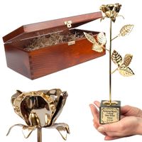 PREZENT URODZINY 1-99 LAT ROCZNICA ŚLUBU RÓŻA w etui 30cm