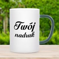 Kubek z mrożonego szkła z zielonym uszkiem z Twoim nadrukiem