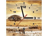 30X30CM ZEGAR SAFARI OBRAZ DREWNO