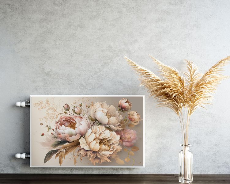 Mata Magnetyczna Na Kaloryfer PEONIE Kwiaty Styl Vintage 120cm x 60cm zdjęcie 5