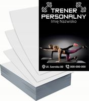 Ulotki A4 reklamowe firmowe 100szt projekt w cenie TRENER PERSONALNY