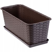 DONICZKA BALKONOWA SKRZYNKA PODSTAWKA BRĄZOWA 40cm