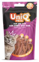 Przysmaki miękkie paski z kaczką dla kota 50g | 30 sztuk UNIQ PETS
