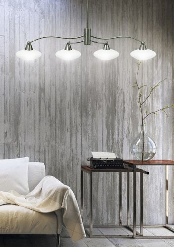 Elisa zwis 4x40W G9 satyna-nikiel+białe szkło promocja na Arena.pl