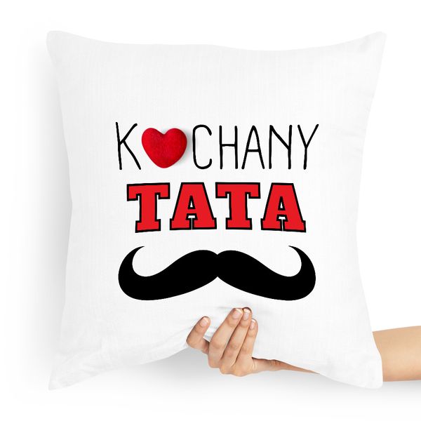 Poduszka Prezent Dla Taty Ojca Kochany Tata Z Nadrukiem Ze Zdjęciem zdjęcie 1