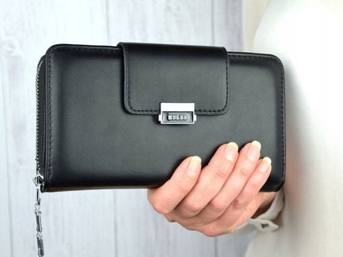 PORTFEL DAMSKI PODWÓJNY NA ZAMEK DUŻY organizer pojemny na Arena.pl