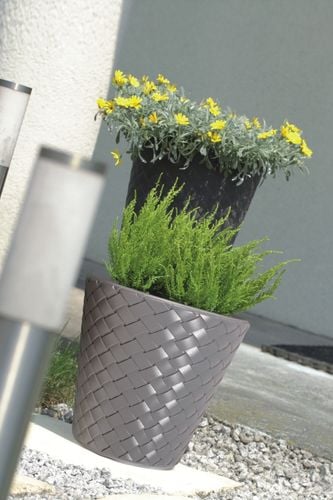 Doniczka pleciona Matuba DBMT400 z wkładem | Antracyt, Kształt Okrągły, Wymiary 39x48 cm, Kolor Antracyt, Prosperplast na Arena.pl