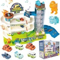 Parking Tor Samochodowy Dinozaur Garaż z Windą Kolejka Mega Park Dinozaurów