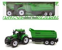 ZIELONY DUZY TRAKTOR Z PRZYCZEPĄ