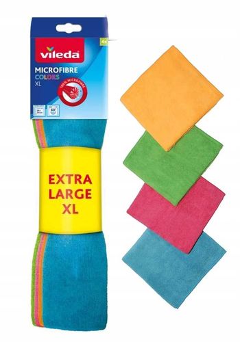 ściereczka vileda mikrofibra colors extra large 4 szt. na Arena.pl