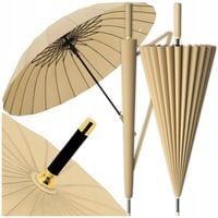 DUŻY AUTOMATYCZNY ELEGANCKI PARASOL 24-RAMIENNY XXL PARASOLKA + POKROWIEC
