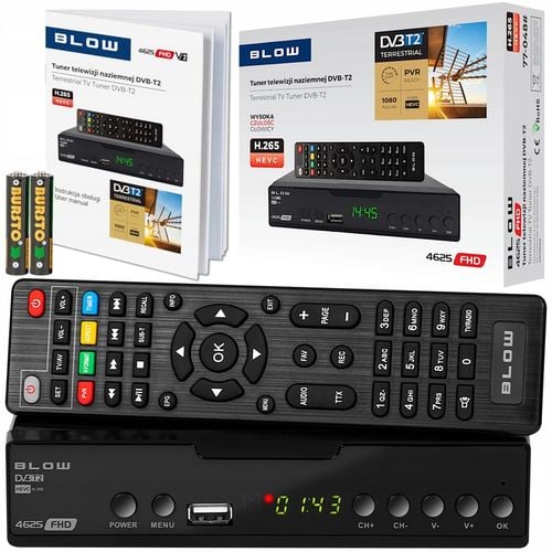 Tuner dekoder TV DVB-T DVB-T2 HDMI H.265 na Arena.pl
