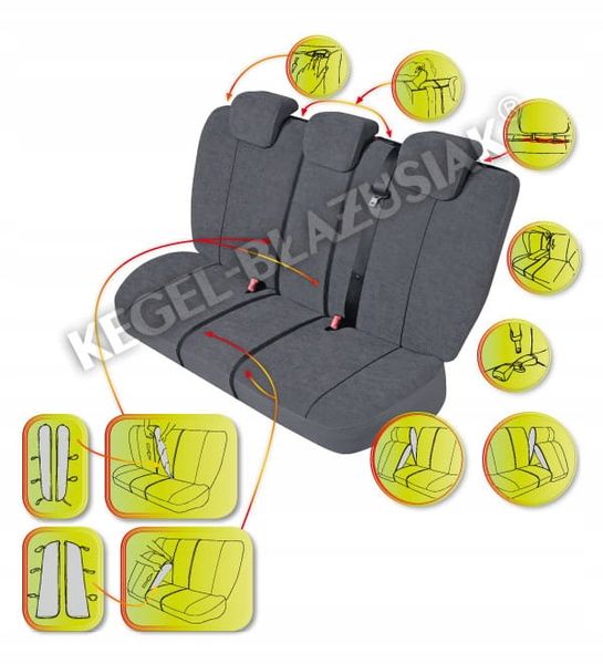 RENAULT MODUS pokrowiec na tylną kanapę zdjęcie 7