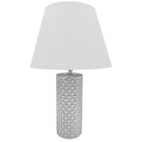 LAMPKA NOCNA SREBRNA NOWOCZESNA LAMPKA STOŁOWA GLAMOUR LAMPA BIURKOWA