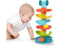 DLA DZIECI WIEŻA KULISTA Z KOLOROWYMI PIŁECZKAMI