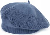 Elegancki beret damski Flossy Tones - ciepły i miły w dotyku Niebieski