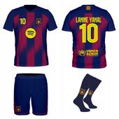 YAMAL Barcelona strój koszulka spodenki getry rozmiar 134