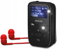 Odtwarzacz MP3 WMA SENCOR 4408 8GB radio FM czarny