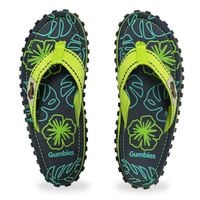 Gumbies japonki ISLANDER FLIP-FLOPS LIME HIBISCUS 36