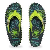 Gumbies japonki ISLANDER FLIP-FLOPS LIME HIBISCUS 44