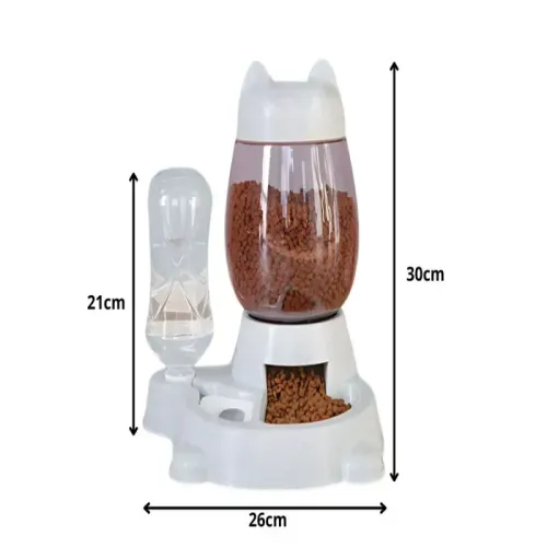 Podajnik karmy i wody 2w1 dla psa kota automatyczny miska pojemnik na Arena.pl