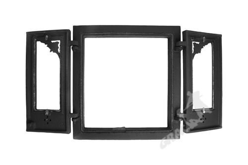 DRZWI D3 - 43X41 CM + TERMOMETR 0-500°C żeliwne do pieca piecowe kaflowe na Arena.pl