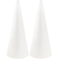 STOŻEK styropianowy STOŻKI STYROPIANOWE 30CM CHOINKA DUŻE Do OZDABIANIA x2