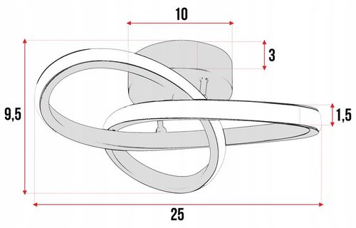 Lampa Sufitowa LED PLAFON Żyrandol 24W Barwa Neutralna Czarna do na Arena.pl