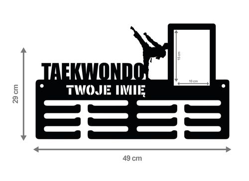 Wieszak na medale TAEKWONDO twoje imię dowolny tekst  378.3 na Arena.pl
