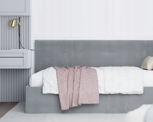 Łóżko młodzieżowe FREDDY z pojemnikiem podnoszonym 90x200 tapicerowane na Arena.pl