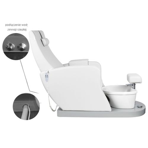 Fotel spa do pedicure Azzurro 016B biały na Arena.pl