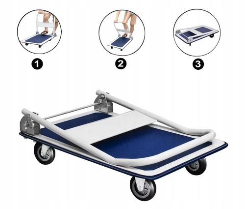 Wózek platformowy platforma transportowy magazynowy towarowy STRONG 150kg na Arena.pl