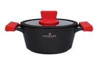 Zwieger Obsidian garnek z pokrywką 20 cm