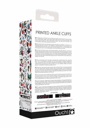 Printed Ankle Cuffs - Old School Tattoo Style - Black na Arena.pl