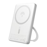 powerbank z magsafe i podstawką 20w pd 5000mah - srebrny