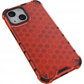 honeycomb etui pancerny pokrowiec z żelową ramką iphone 13 mini czerwony